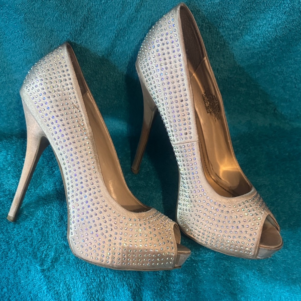 Jennifer Lopez - Sparkling Rhinestone Heels JLBLINGYBLUSH 8